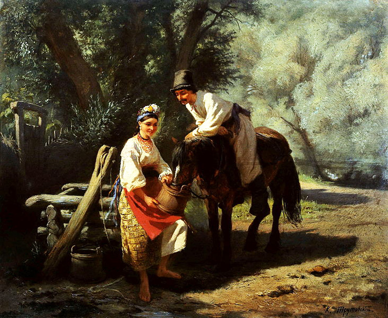 “Сцена біля колодязя”, 1883 р. художник К.О. Трутовський