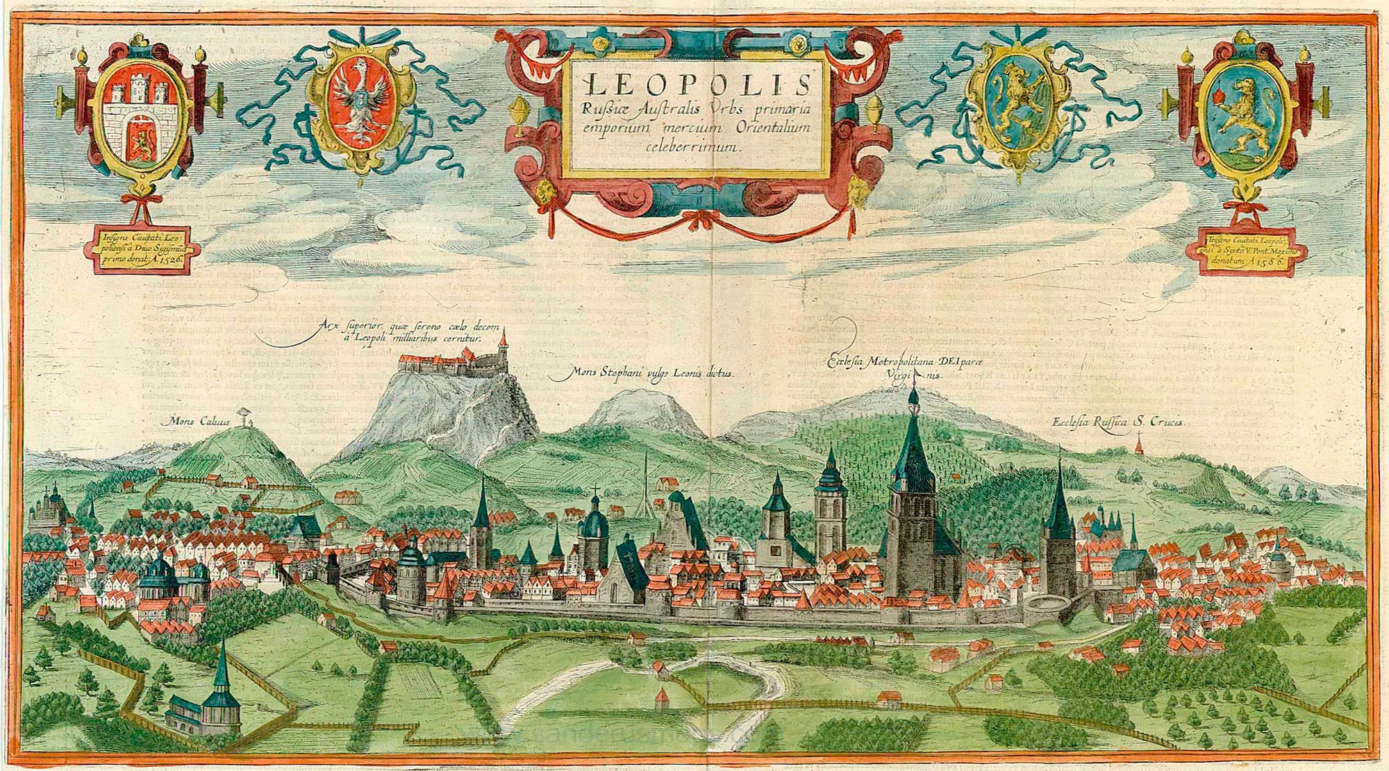 Панорама Львова Абрагама Гоґенберґа/Ауреліо Пассаротті, 1617-1618