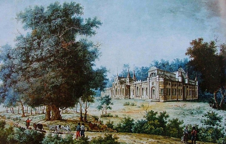 О. Кунавін. Палац Рум'янцева у Качанівці. Кінець 18 століття
