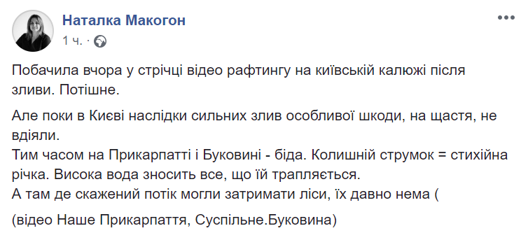 Вода зносить усе на шляху: в мережі показали повінь на Буковині та Прикарпатті