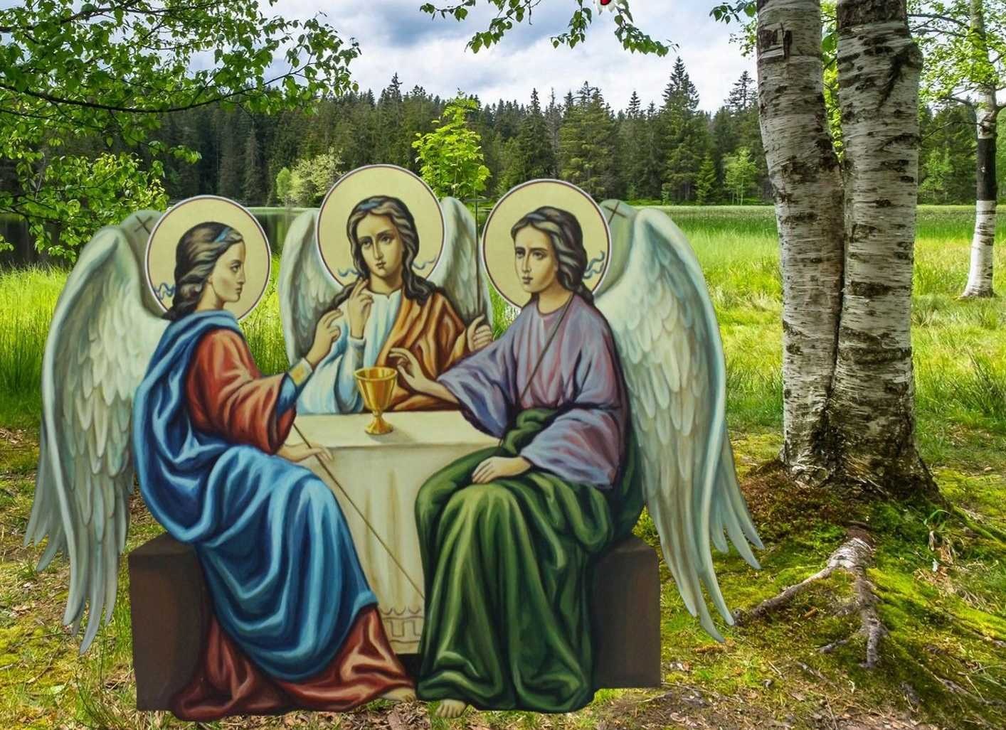 Что означает праздник святой. Троица в 2022. С праздником Троицы. О Святой Троице. Изображение Троицы.