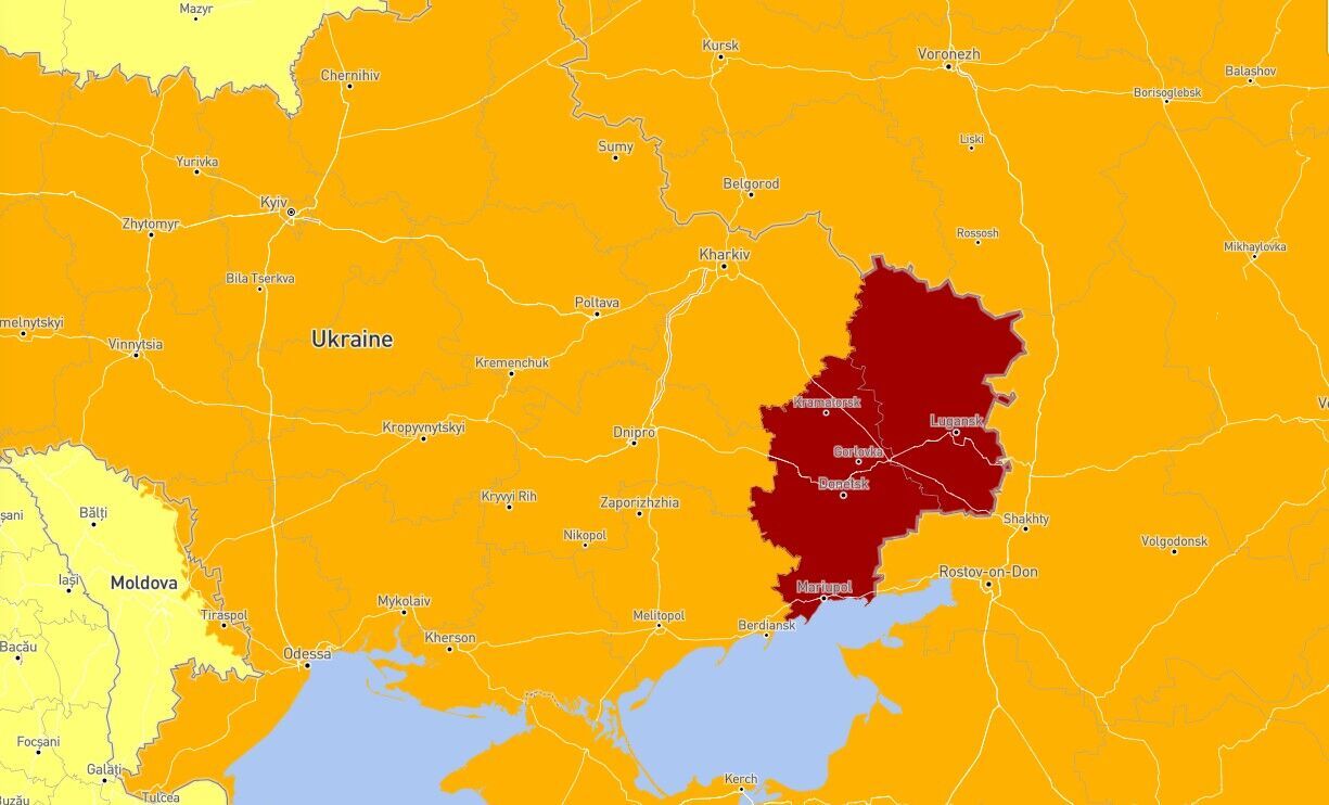 Карта небезпечних місць для подорожей