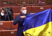 Президент ПАРЄ пригрозив Гончаренку санкціями через прострелений прапор України з Донбасу