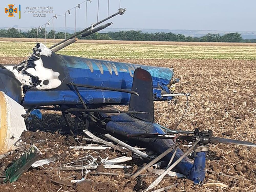 У Миколаївській області впав вертоліт з людьми
