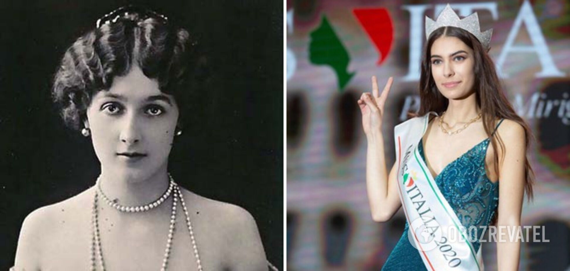 Зліва – найкрасивіша жінка у світі XX століття, а справа  Міс Італія 2020.