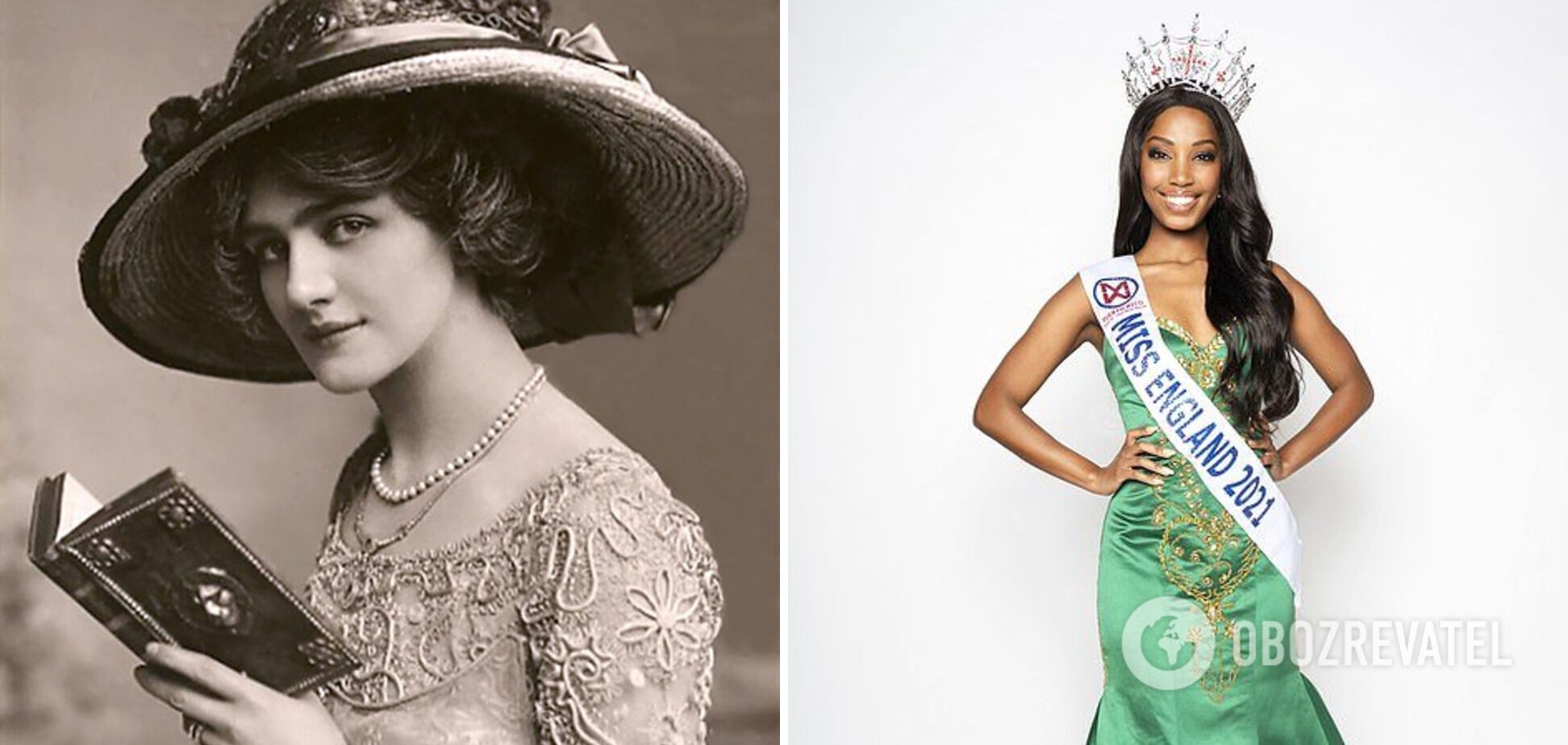  Зліва – відома Британська красуня XX століття, а справа Міс Англія-2021