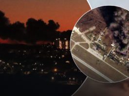 Супутникові знімки наслідків вибуху на аеродромі в Курську (фото)