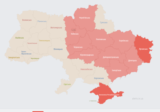 3 травня у столиці та у багатьох областях оголошено повітряну тривогу. / © 