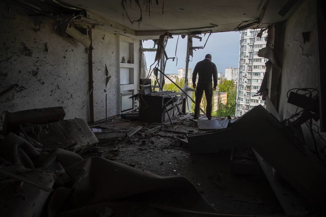 Квартира у Святошинському районі Києва після атаки дронами 8 травня / © Віталій Кличко/Тelegram