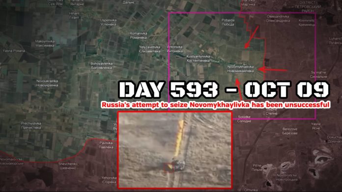 Frontline report Day 593: Russia's attempt to seize Novomykhaylivka has been unsuccessful, with Ukraine maintaining control of the area for more than a year