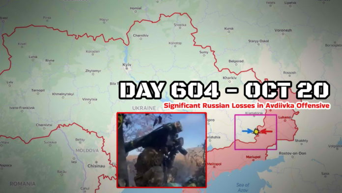 Frontline report Day 604: Russian Offensive in Avdiivka: 1,400 Russian Troops and 175 Tanks & BMPs Lost in a Single Day