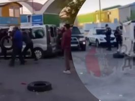 З кийками та сльозогінним газом: в Одесі натовп перевернув машину ТЦК