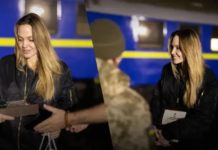 Не залишилась без подарунка: Анджеліна Джолі зустрілась з українськими прикордонниками