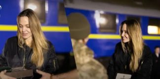 Не залишилась без подарунка: Анджеліна Джолі зустрілась з українськими прикордонниками