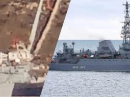 Знищена палуба, рубка та труба: як зараз виглядає російський корабель “Іван Хурс”